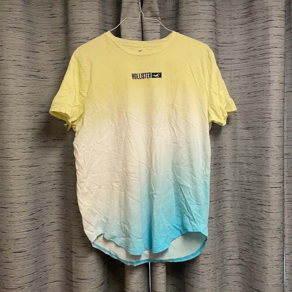 Men’s Hollister Lime/Blue Ombré Shirt